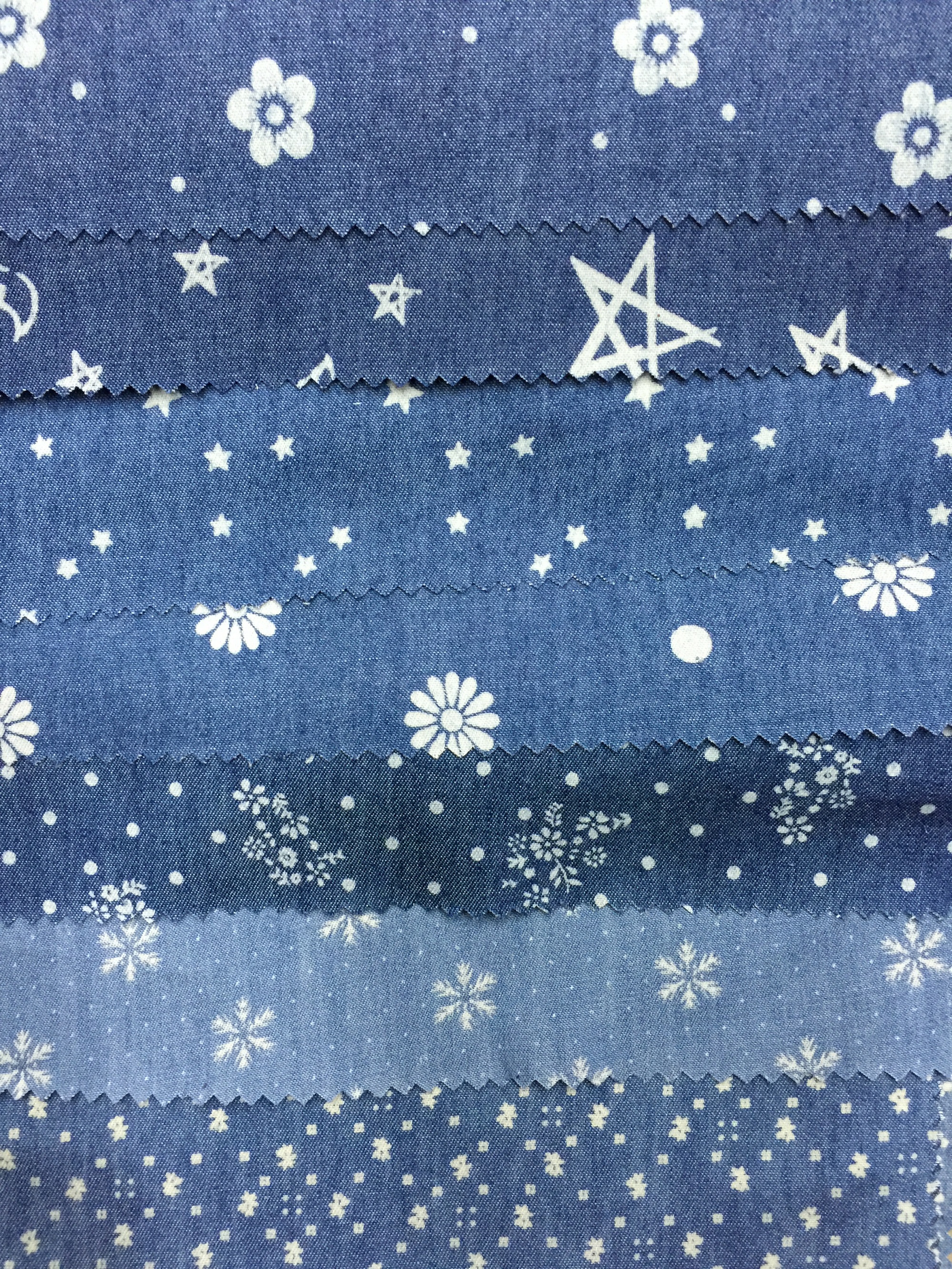 100%cotton printing denim before washing