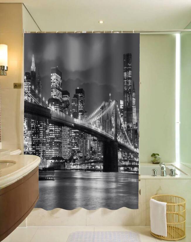 polyester printed shower curtain from manufacturer