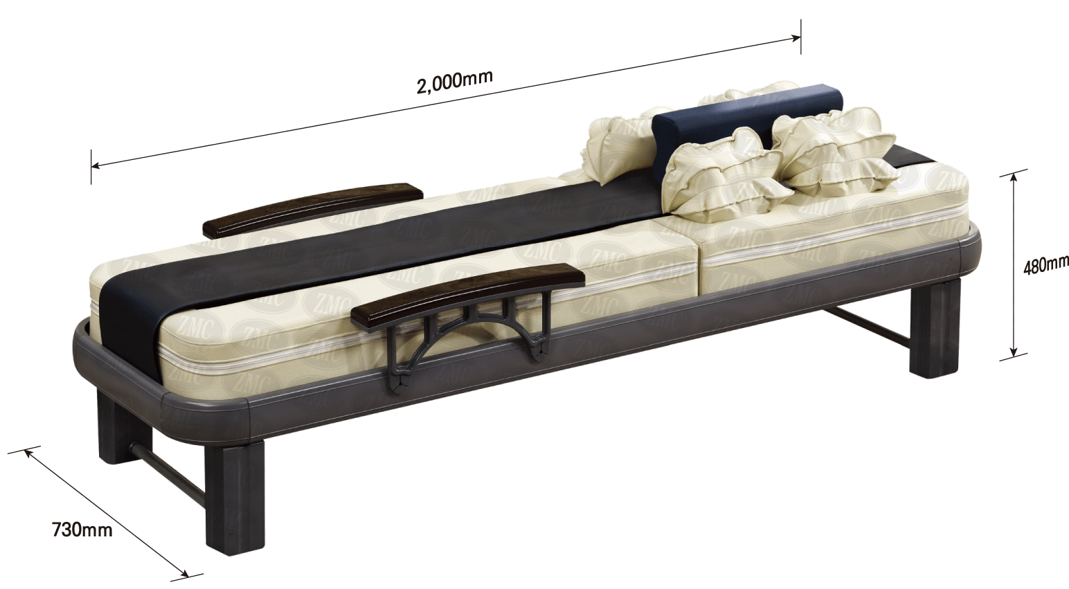 Shiatsu and air pressure massage bed