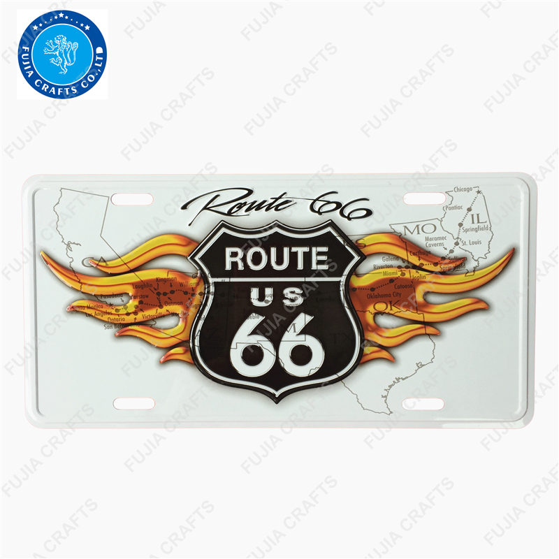 Promotional hot sale custom embossed metal aluminum car license number plate