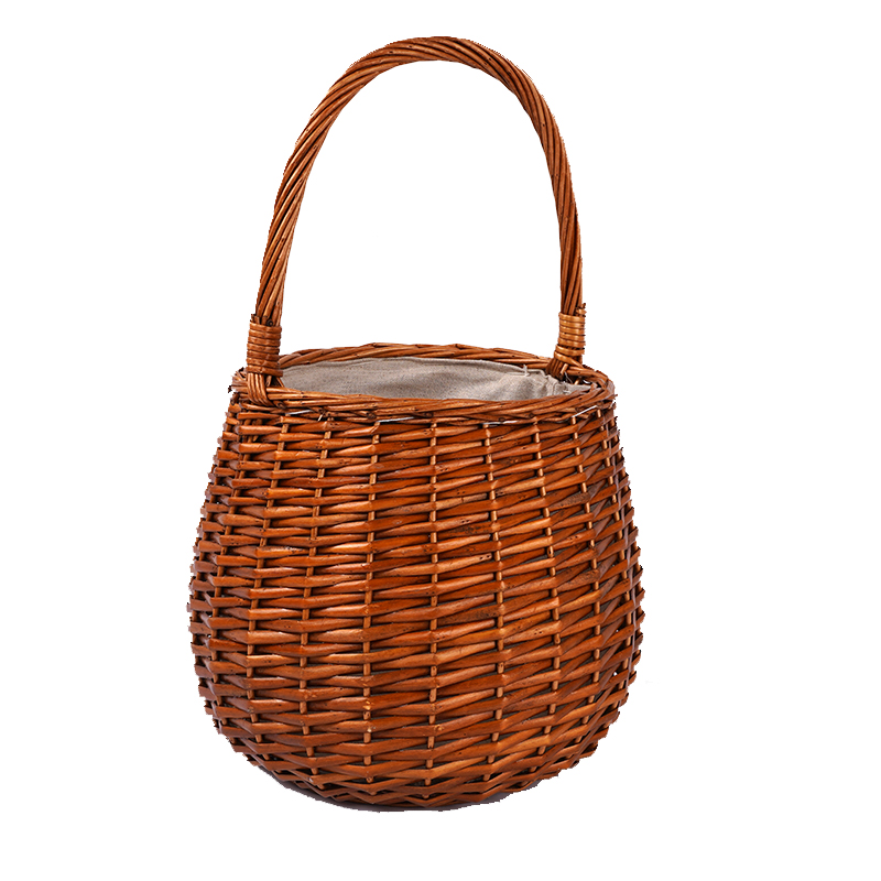 Customize Wholesale Willow Gift Packing Handmade Woven Fruit Storage Christmas Natural Wicker Basket