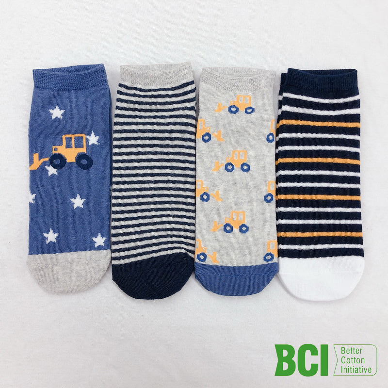 boys low cut socks with responsible cotton from BCI