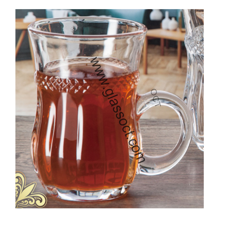 Engraved Glass Tea Cup / Glass Mug/Coffee Cup