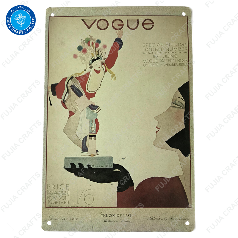 Promotional Retro Custom Logo Sign Printing Hanging 3d Metal Decoration Board Hanging Wall Plates