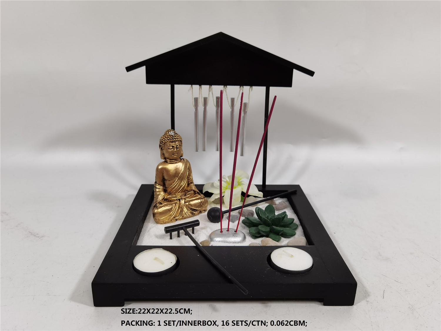Buddha candle holder zen garden