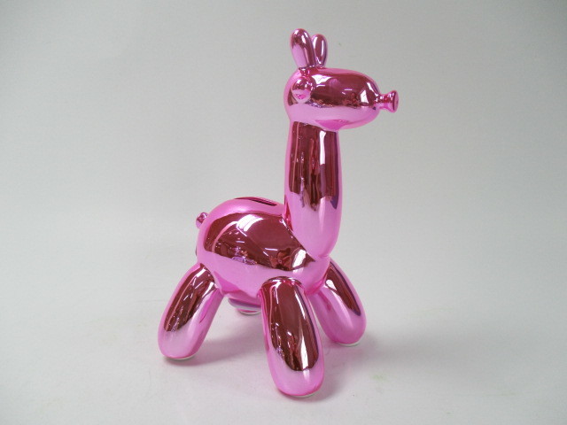 Online shopping deer shaped pink plated ceramic coin boxes