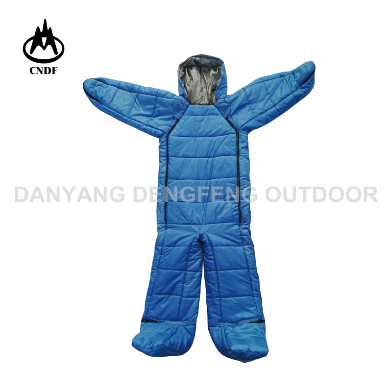 human shape sleeping bag walkable sleeping bag with hands，camping sleeping bag outdoor sleep bag