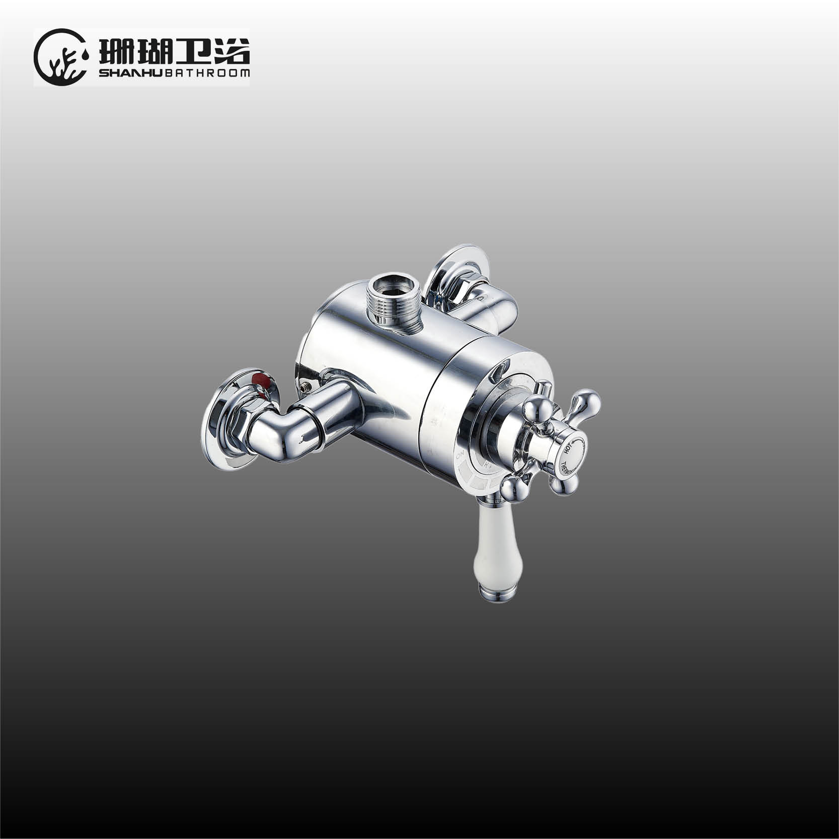Traditional exposed thermostatic shower valveT8571