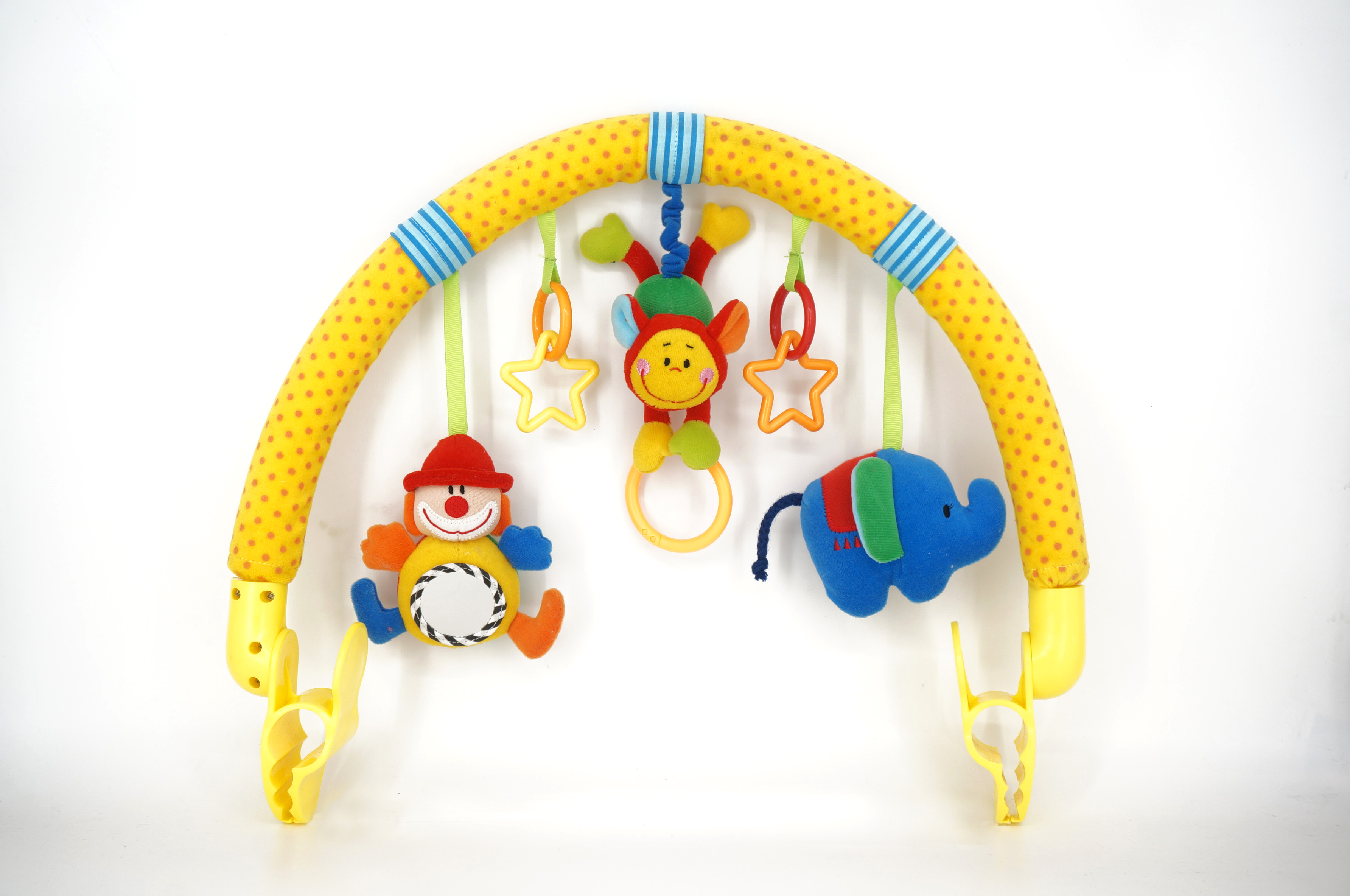 Vibration monkey and clown stroller ,bed. safety seat toy