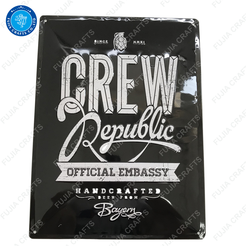 Factory Cheap Price Custom Logo Hanging Emboss Printing Metal Tin Sign Souvenir Wall Decoration