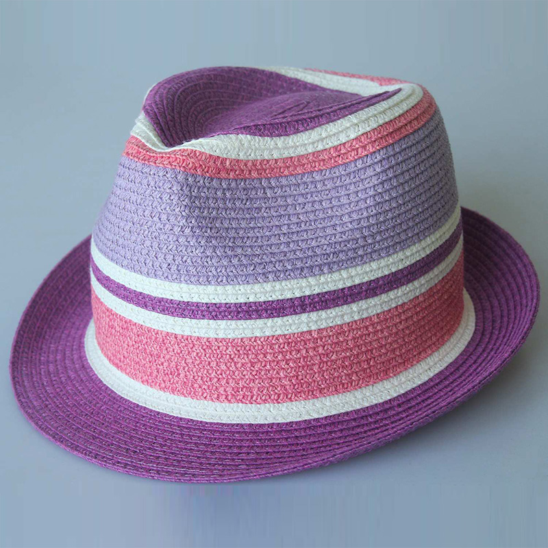 ladies paper straw fedora hats