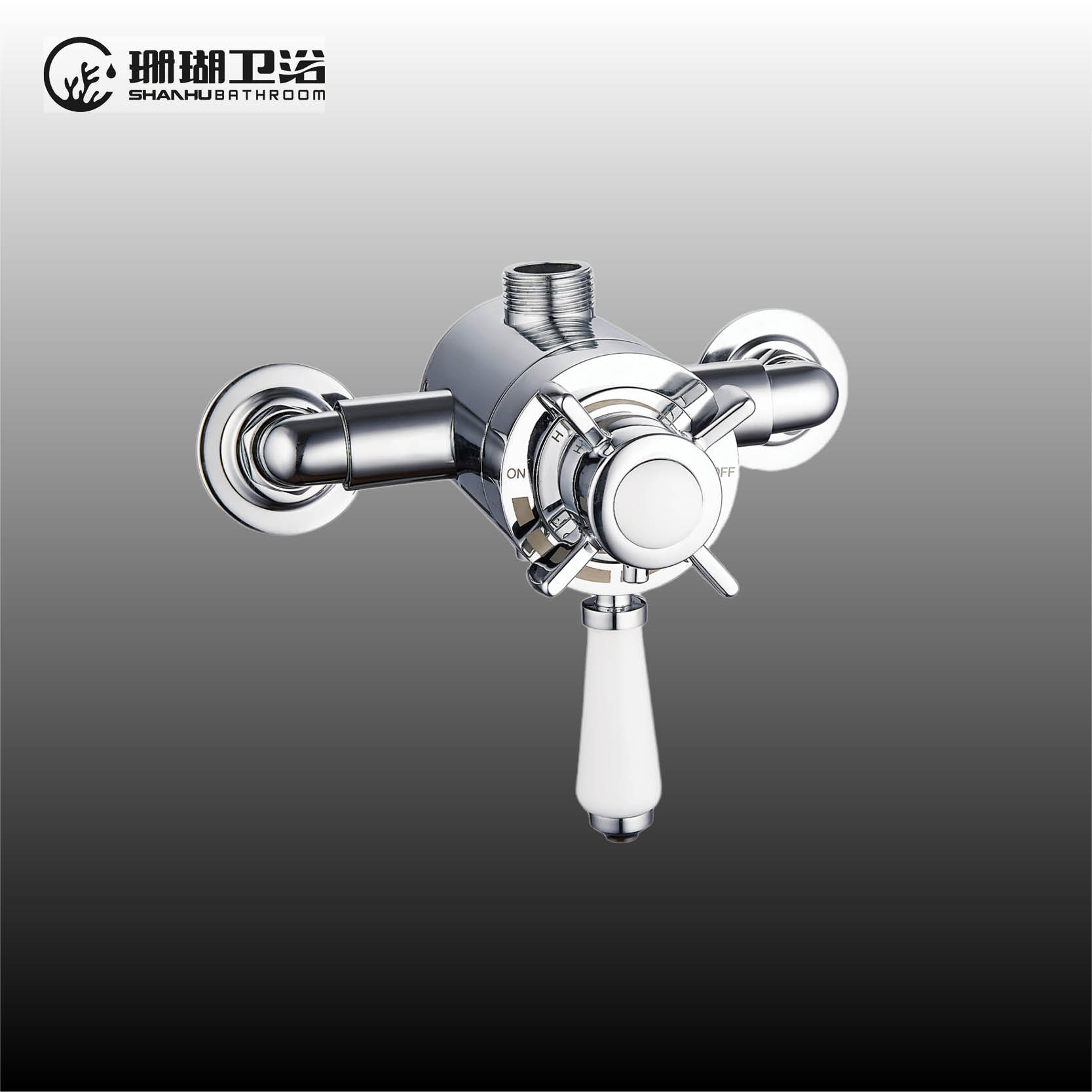 Traditional exposed thermostatic shower valveT85713