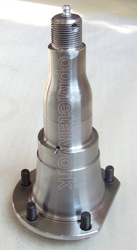 Trailer axle spindle, straight spindle