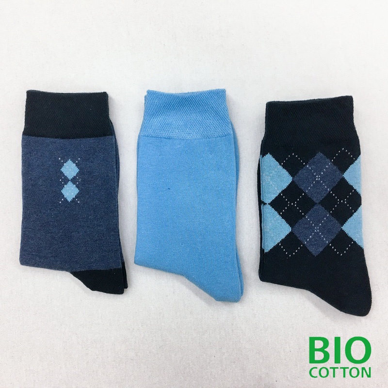 Mens jacqurd socks with organic cotton from GOTS