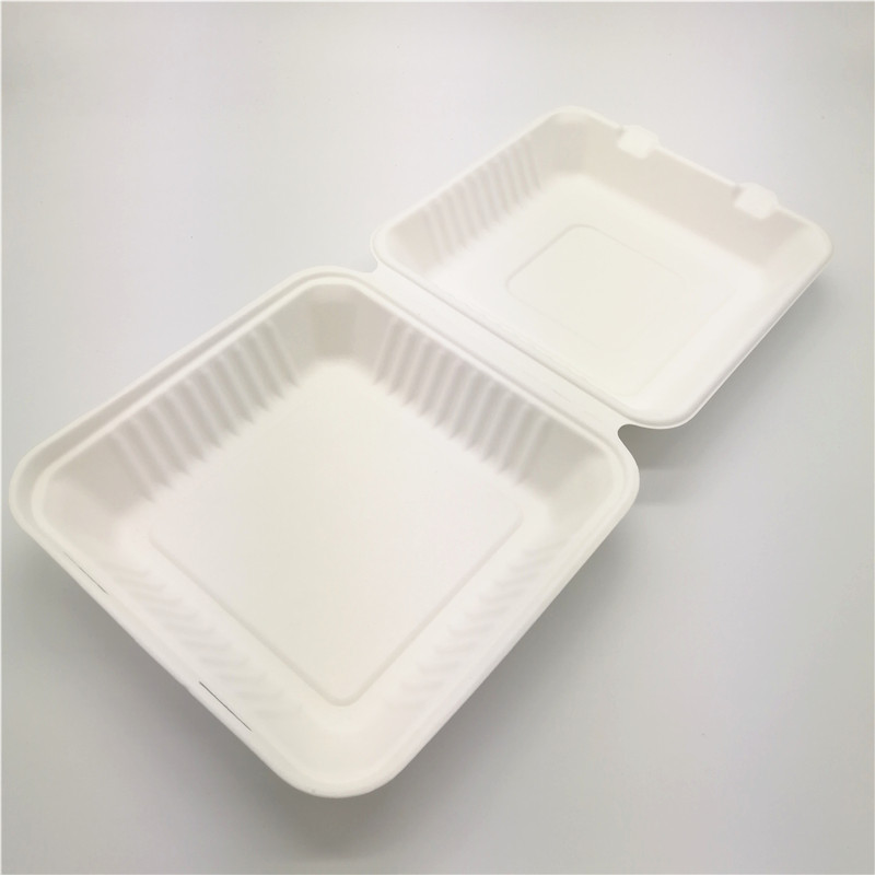 100% Compostable Food Container Disposable Sugarcane 9" Clamshell