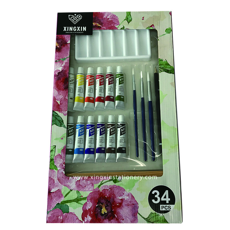 35pcs Watercolor Paint Color Box Art Set