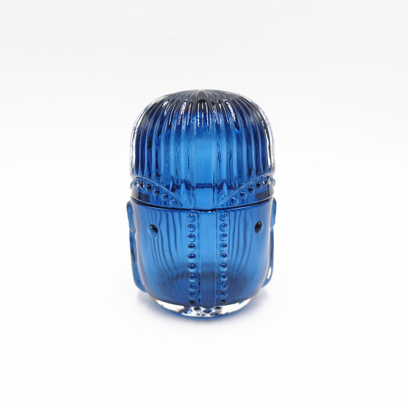 Blue Buddha Glass Cookie Jars