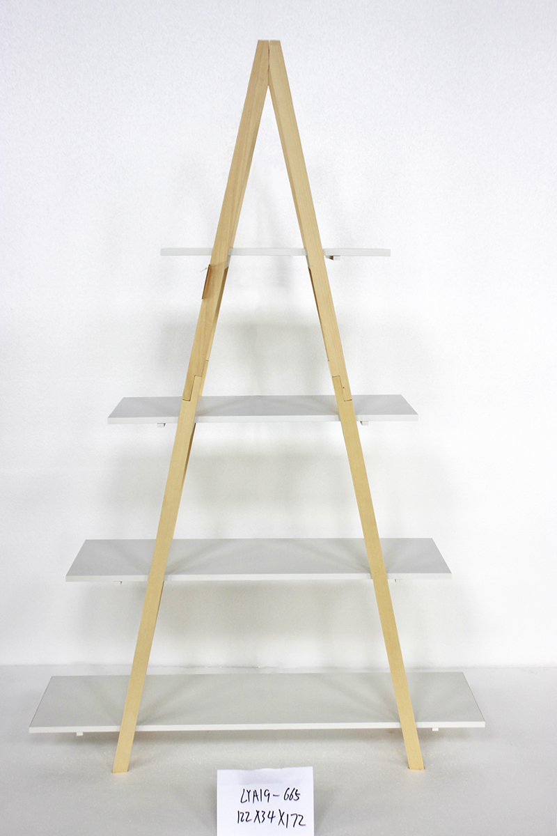 Solid wooden 4 tier shelf