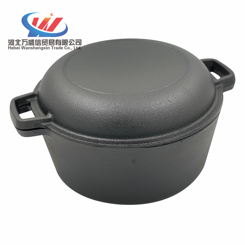 26CM Cast Iron Pre-season Double Use Dutch Oven