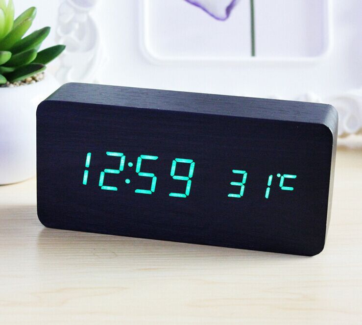 Wholesale desk & table wooden digital & analog-digital alarm clock