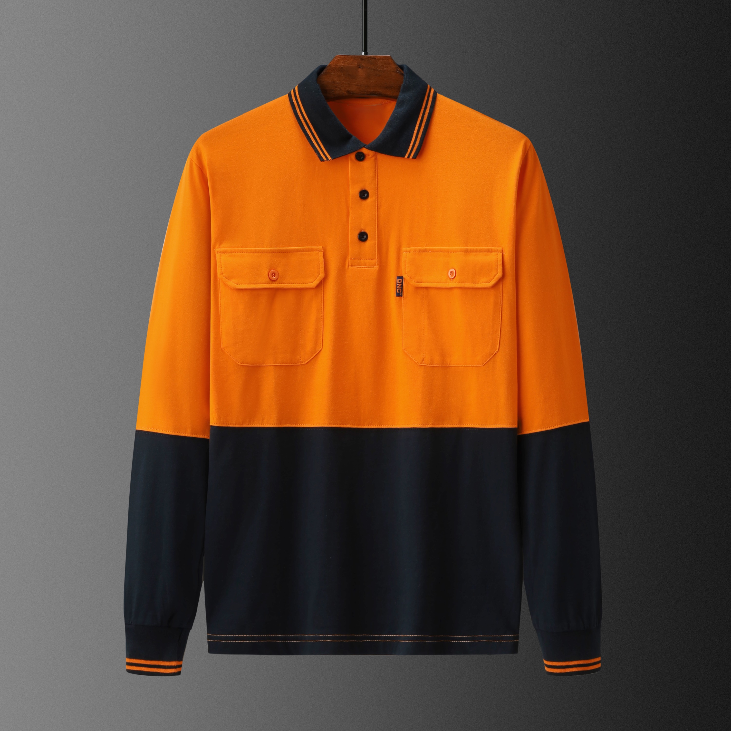 Men's long sleeve HIVIS polo shirt