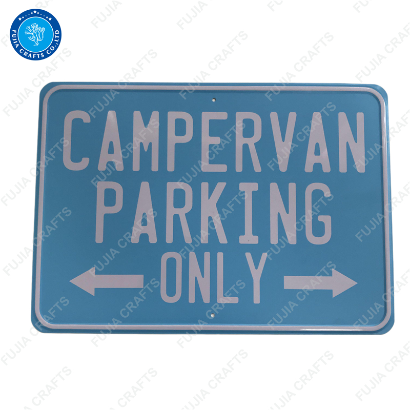 Customized good quality aluminum roadway safety camper van parking sign reflective parking sign