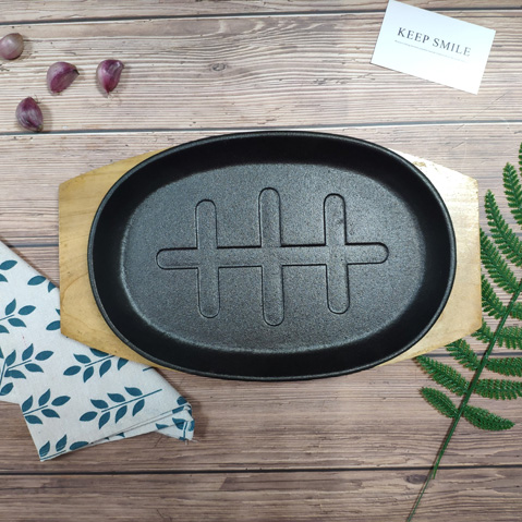 Cast iron steak dish