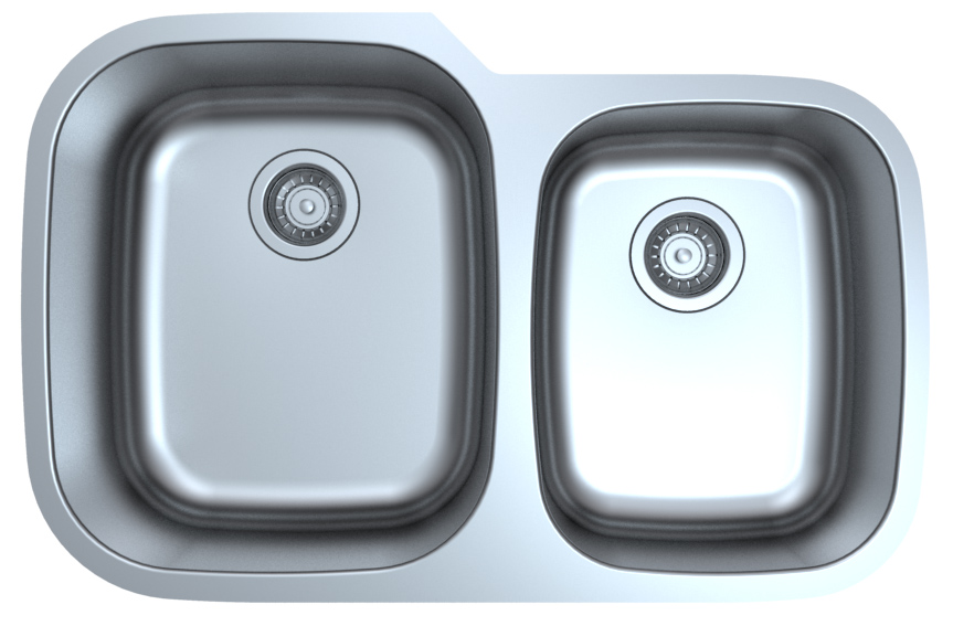 Stainless Steel Undermount 60/40 Double Bowl Sink