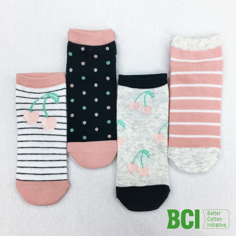 Womens low cut socks with responsible cotton from BCI