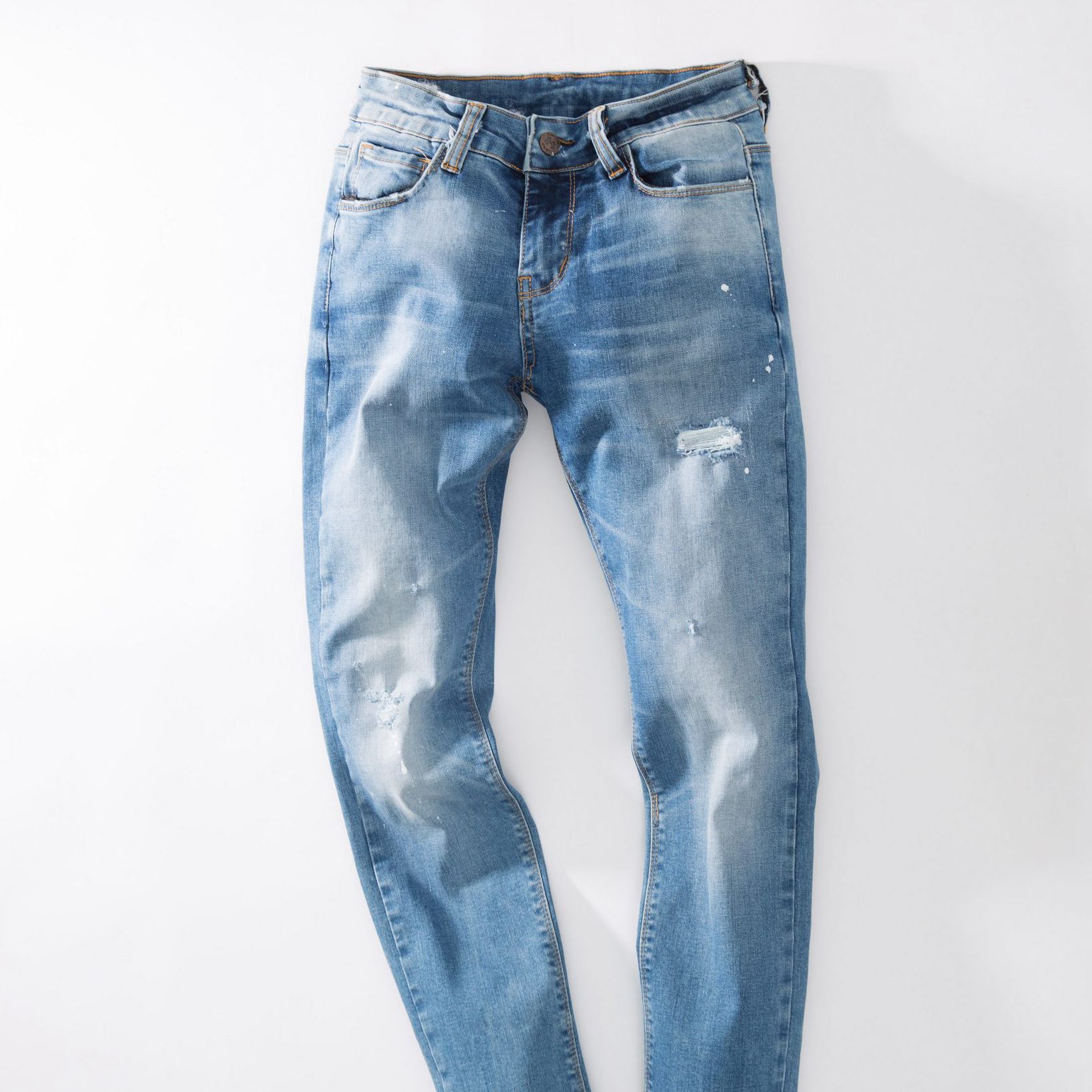 #DENIM FABRIC New slub cotton rayon stretch denim fabric