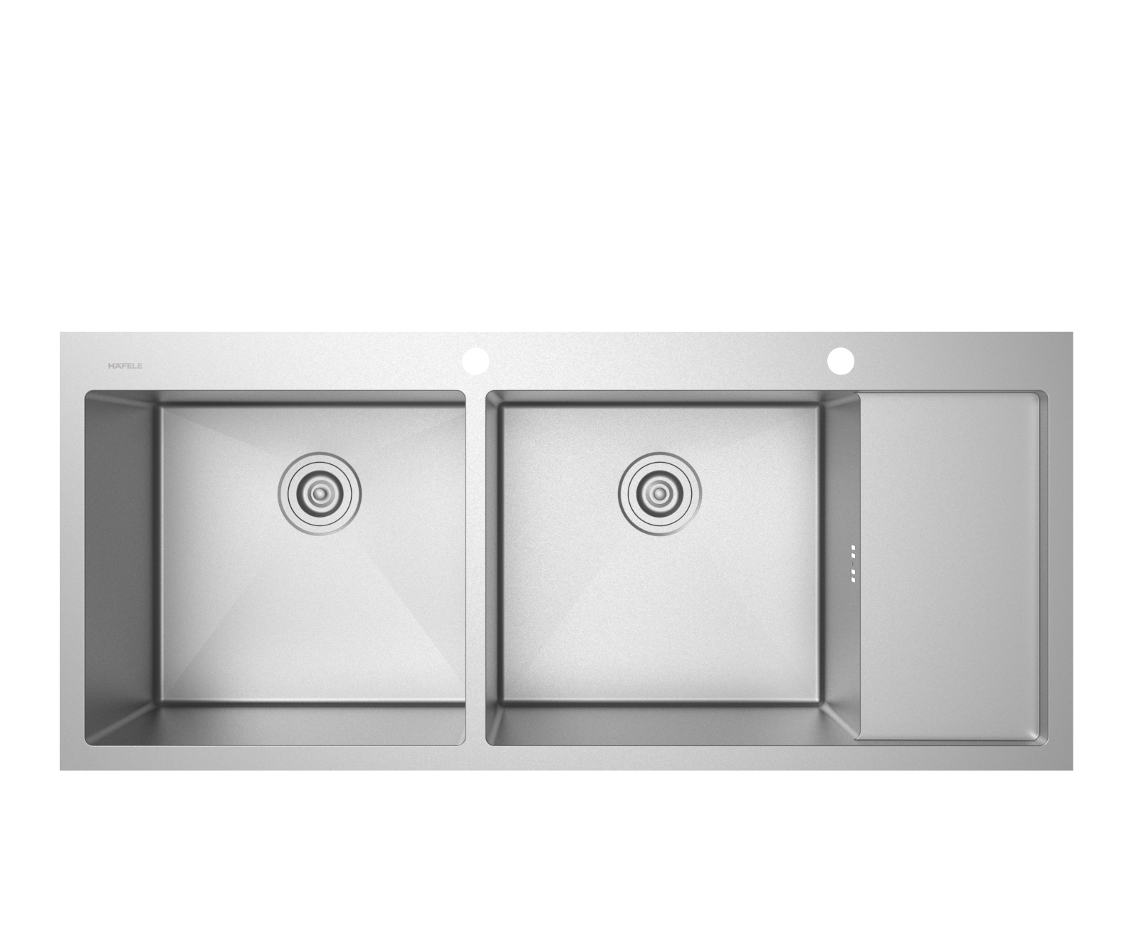 Stainless Steel Handmade Drop-in Sink, Double Bowl with Drainboard