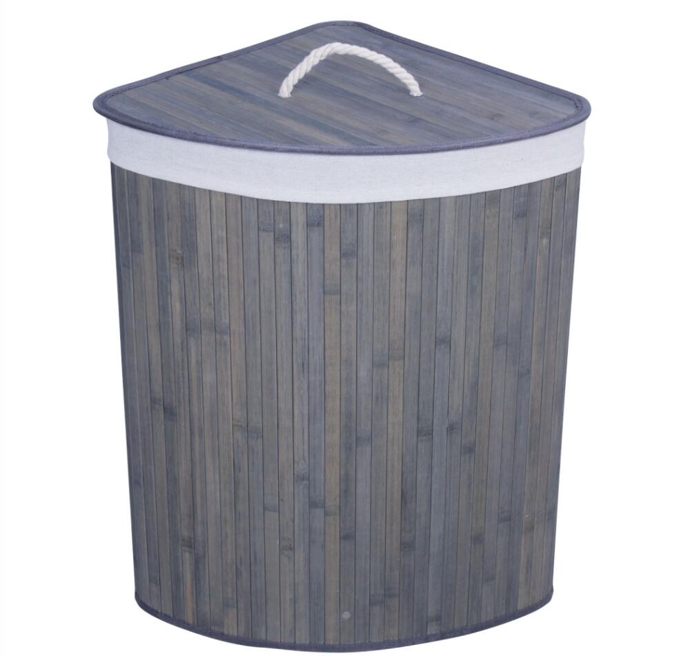 Corner Bamboo Hamper,bamboo laundry basket