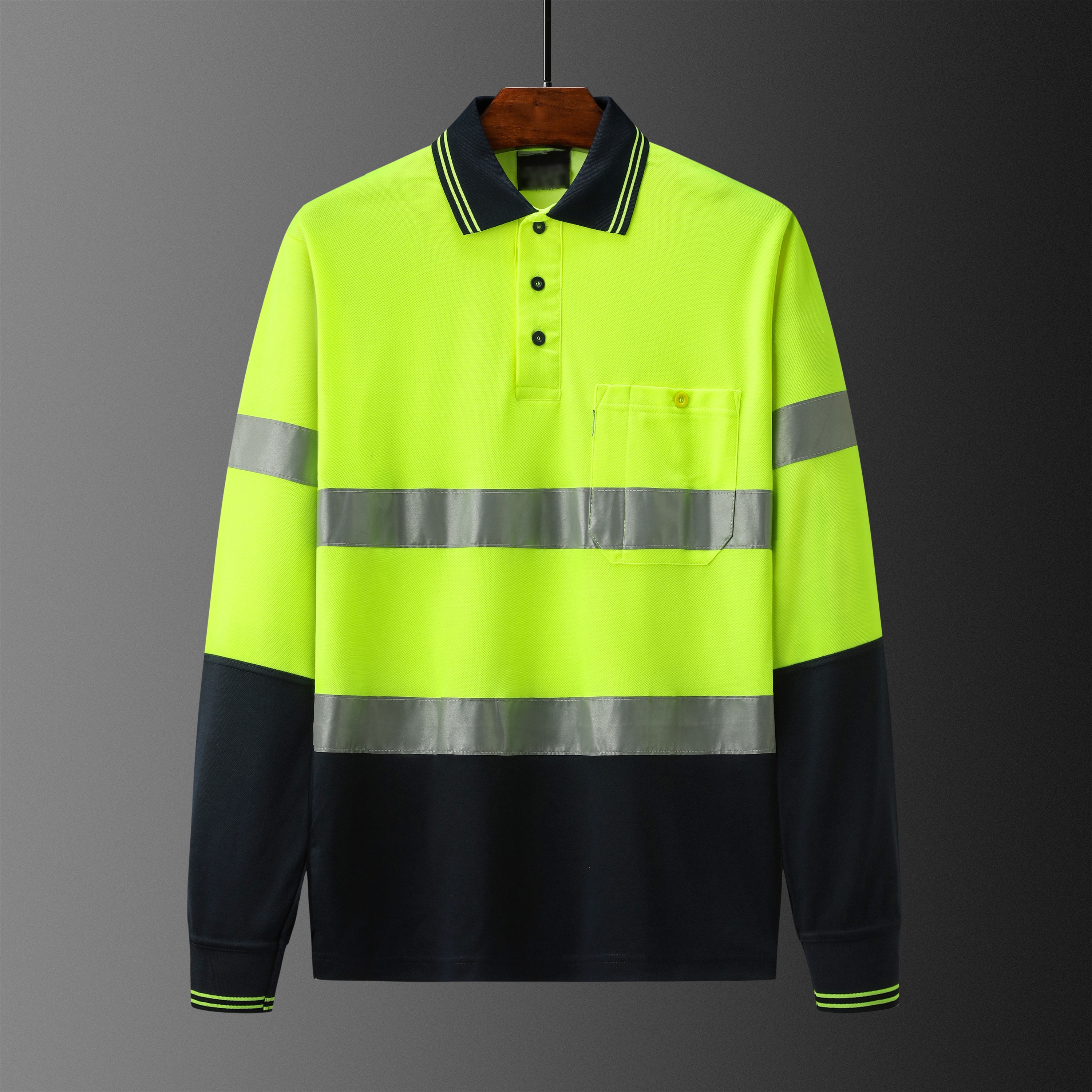 Men's long sleeve HIVIS polo shirt