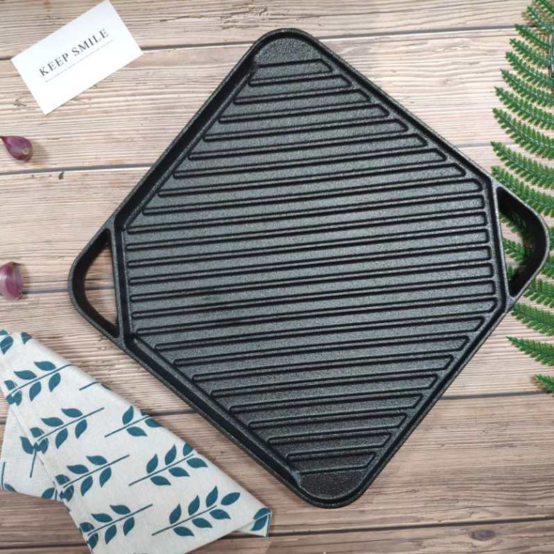 Cast iron reversible griddle