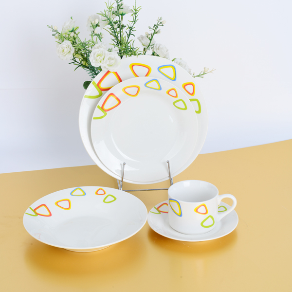 20PCS Dinnerware Set, Porcelain with Chinese Style Decal