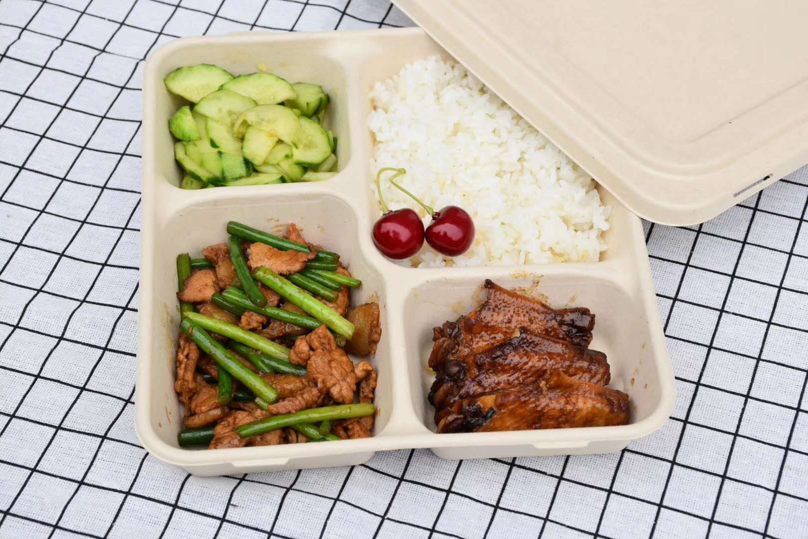 Compostable Plant Fiber 4Comp Food Tray