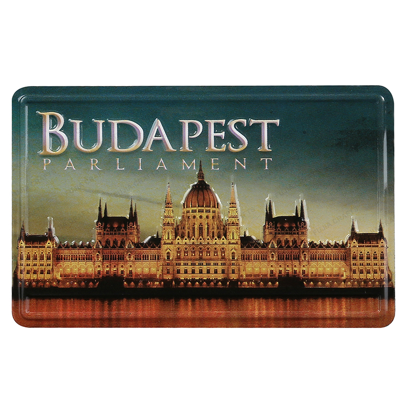 Hungary Wholesale Custom Souvenir Home Decor Promotion Design Printed 3d embossed Aluminum TIN Metal Fridge Magnet