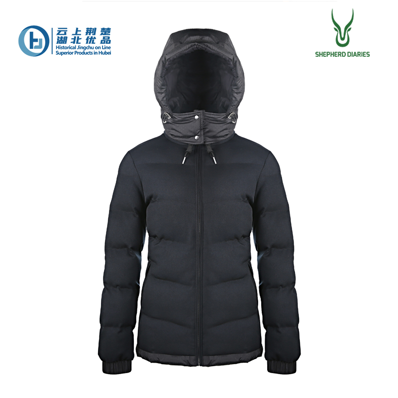 Women's detachable hood outdoor jacket