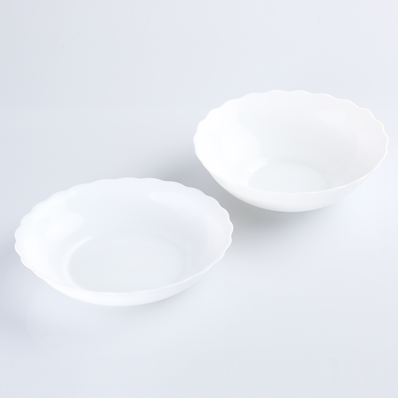 Opal porcelain glass bowl
