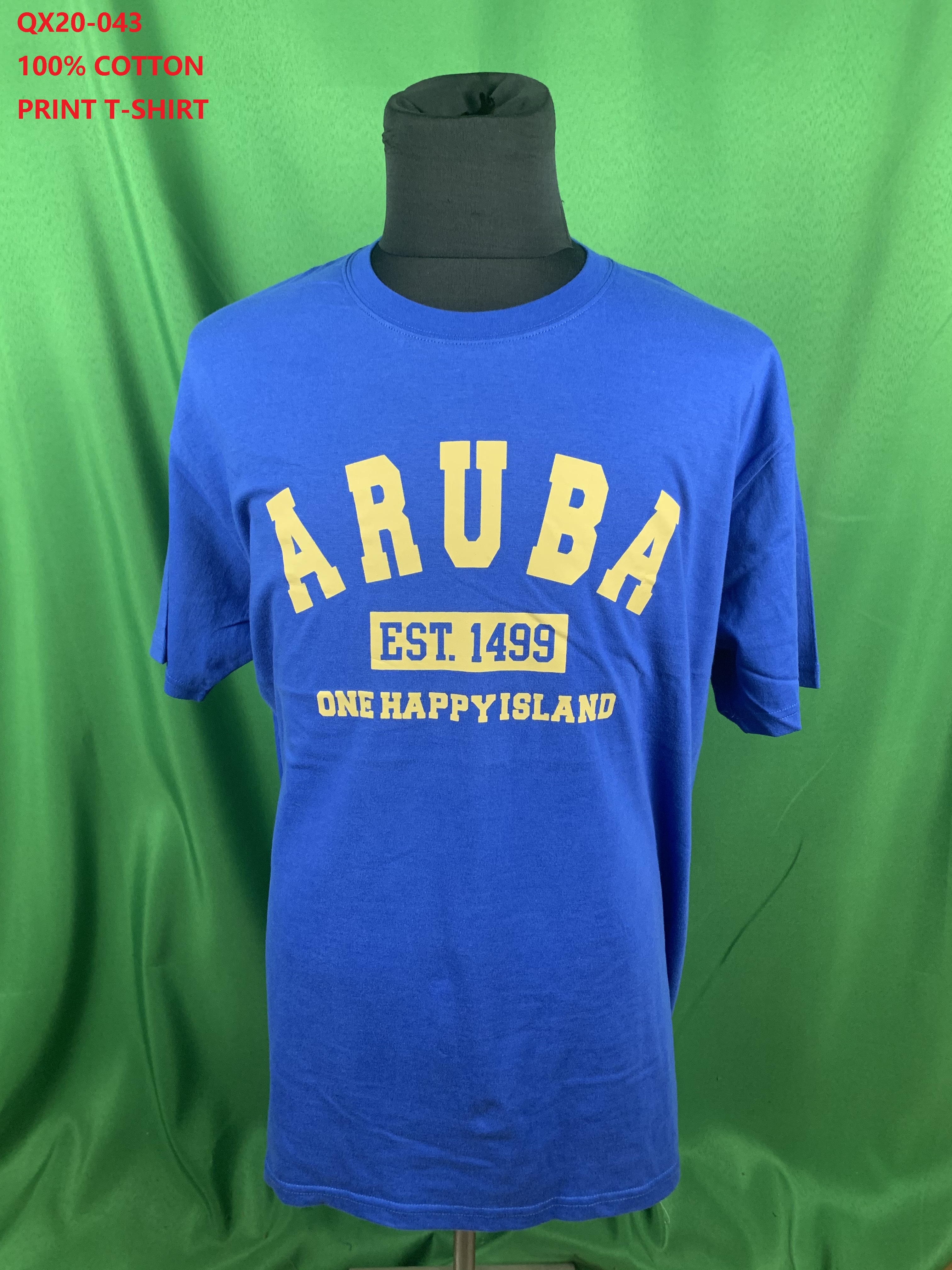 Qx20-043 100% Cotton Print T-Shirt