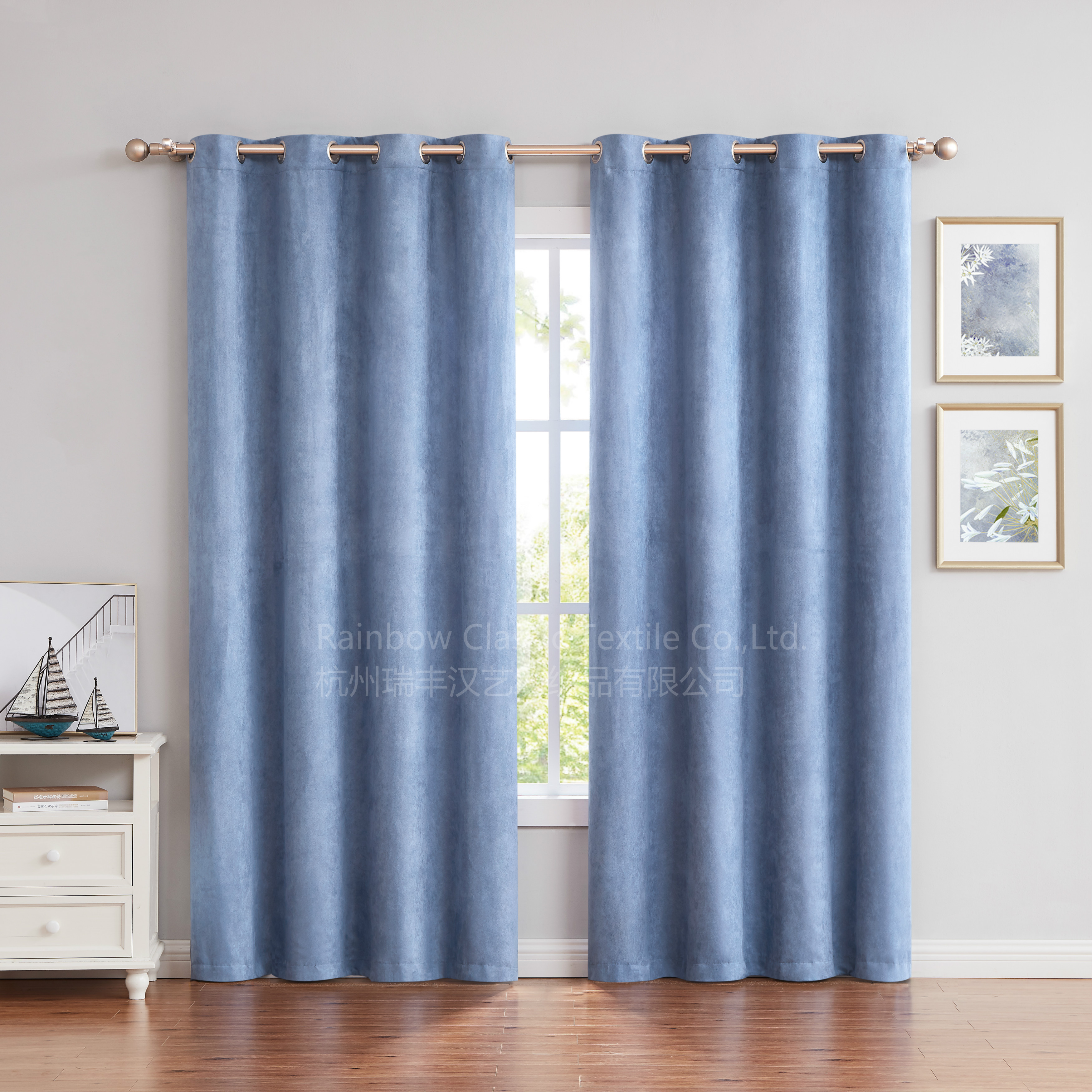Faux Suede Curtain, blackout curtain ，curtain