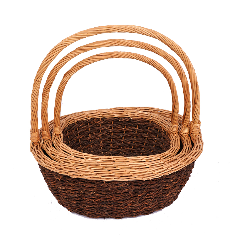 1ACustomize Thailand Wholesale Willow Gift Packing Handmade Woven Storage Christmas Wicker Basket