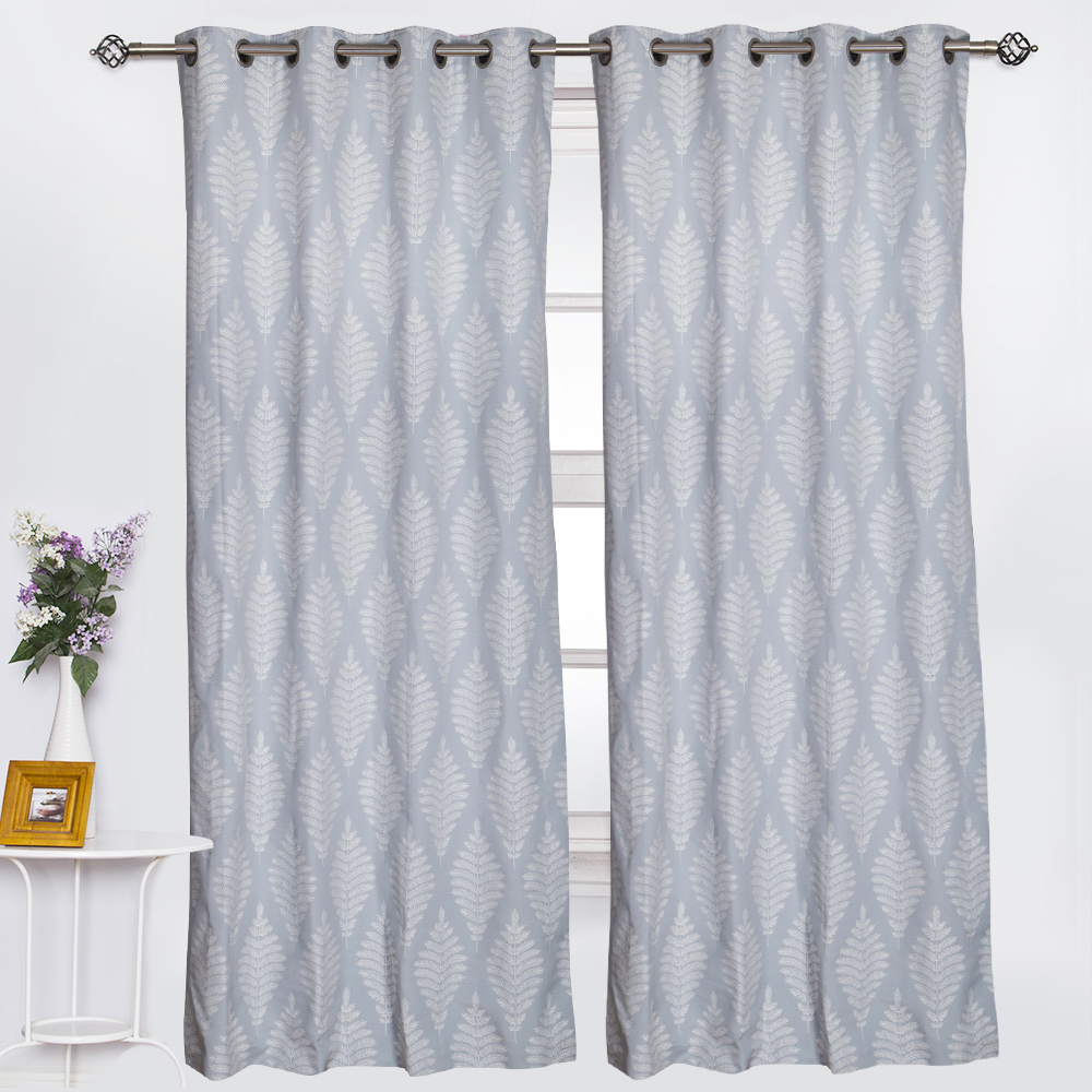 jacquard tree leaf design curtain