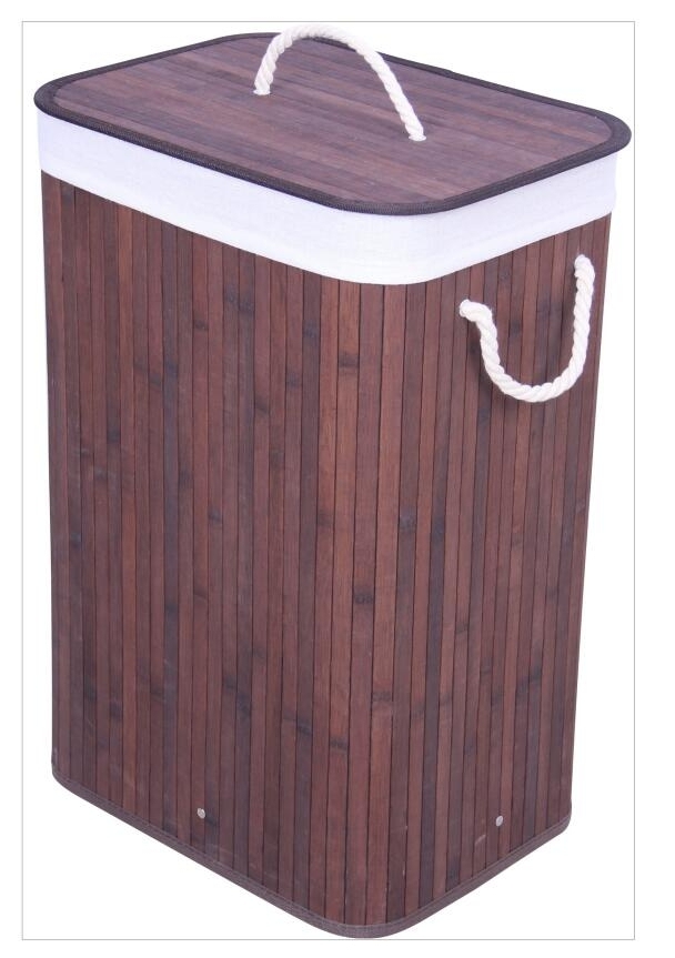Foldable bamboo laundry basket ,Foldable bamboo laundry hamper,Rectangular Bamboo Hamper,