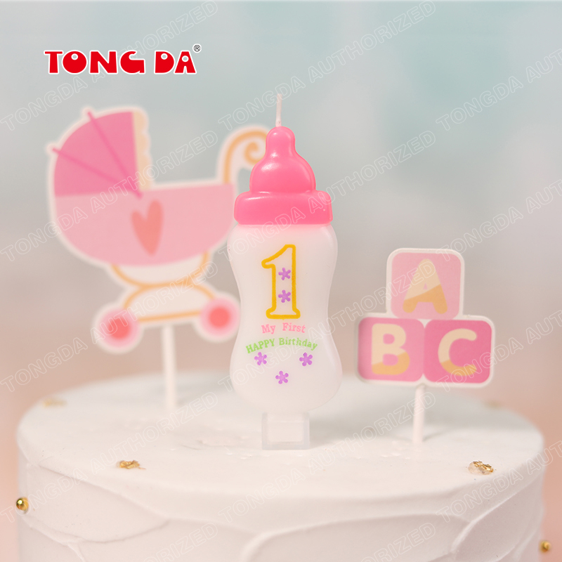 Birthday candle party toddler one year old cartoon creative bottle candle