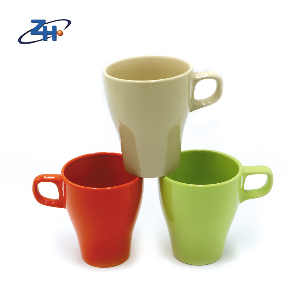 9oz ceramic customized glazed stackable mug