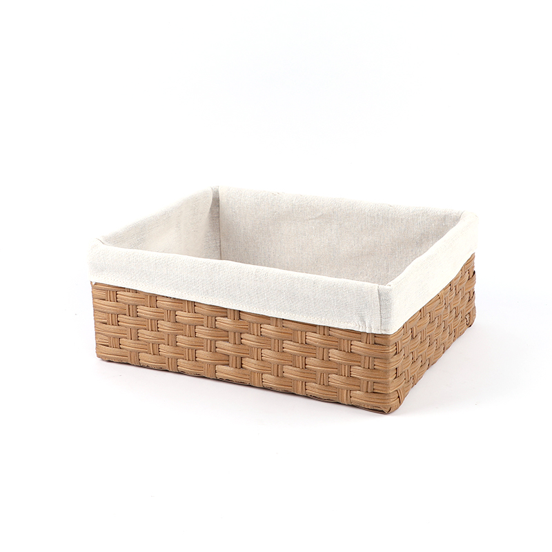 Square plastic storage basket