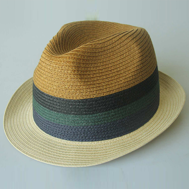 Men's paper straw fedor hats