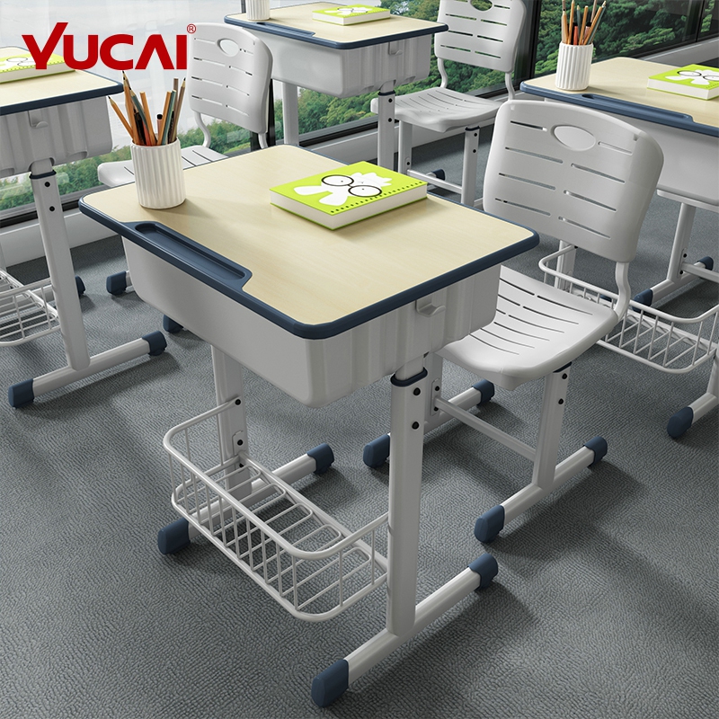 adjustable ABS single desk and chair