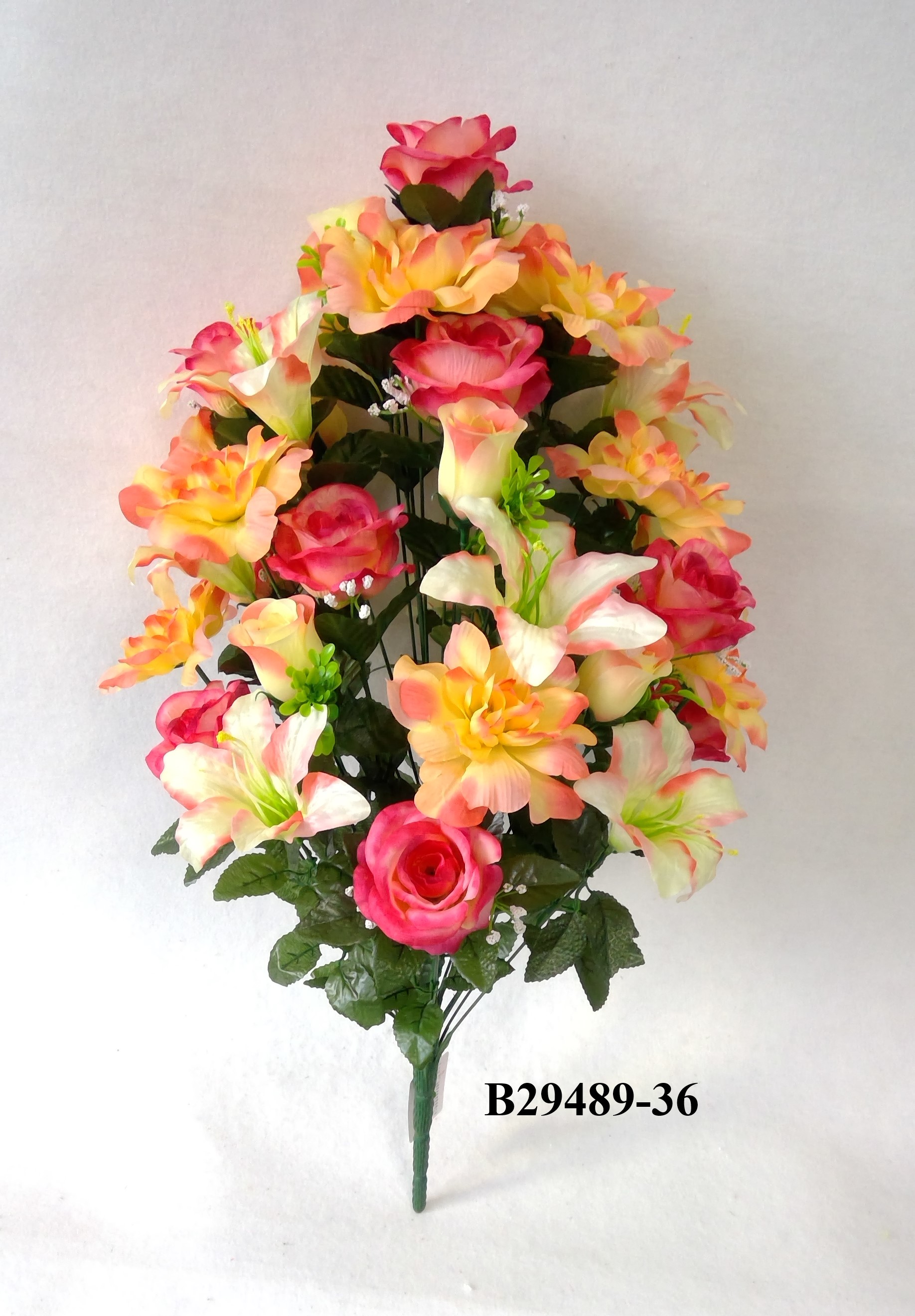 Chinese peony rose & bud tiger lily mix bush x 36